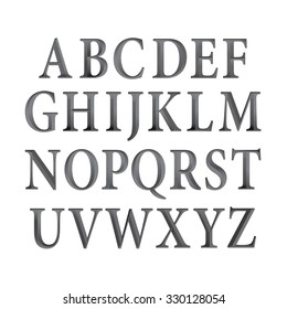 Black vintage vector font.
