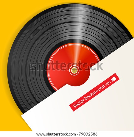 Black vinyl disc with cover