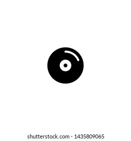 Black vinyl disc icon. Turntable sign Isolated on white background. Gramophone, dj, retro radio concept. vector illustration isolated on white. 
