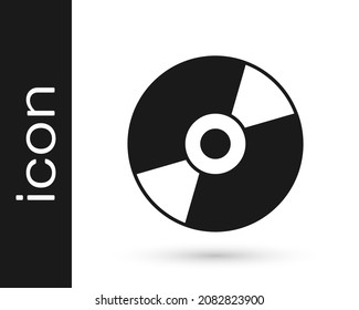 Black Vinyl disk icon isolated on white background.  Vector