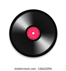Black vinyl record