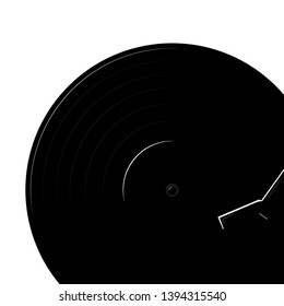 black vinyl record, vector background
