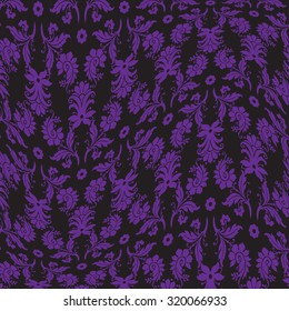 black violet warped damask pattern