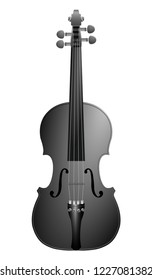 
black violin on white background