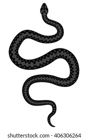 Black viper snake vector