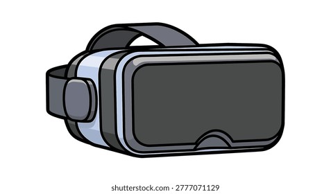 Black virtual reality headset device