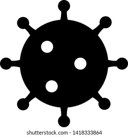 Black virus icon isolated on white vector illustration