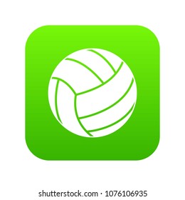 Black volleyball ball icon digital green for any design isolated on white vector illustration