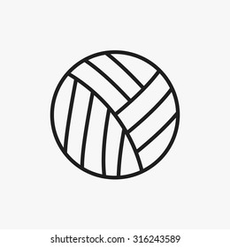 Black volleyball icons set. Vector Illustration eps10. 