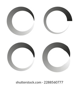 black volume indicator circle. Vector illustration.