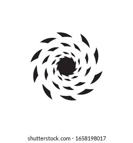 vector de logotipo de ilustración de vórtice negro