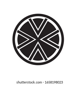 black vortex illustration logo vector