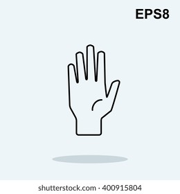 black vote hand icon isolated vector flat symbol object illustration logo simple
