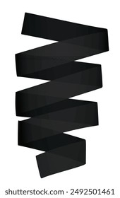 Black waist strip. vector illustration