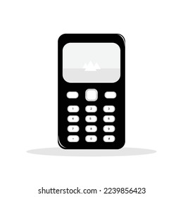 Icono de teléfono inalámbrico de color negro ilustraciones vectoriales