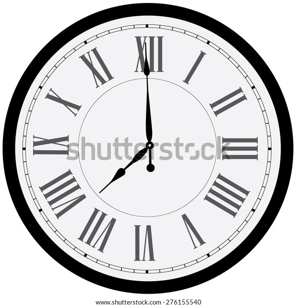 Parcialmente Grifo emoción Vector de reloj de pared negra: vector de stock (libre de regalías)  276155540 | Shutterstock