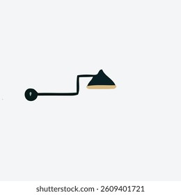 Black Wall Mounted Sconce with Yellow Shade