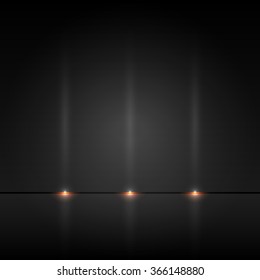 Black wall with spotlights for your design