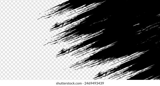 Schwarze Wandtextur rauer Hintergrund dunkler Betonboden oder alter Grunge-Hintergrund mit schwarzem Hintergrund mit transparentem Hintergrund