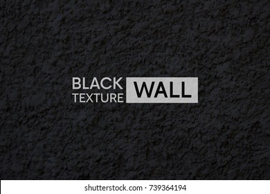 Black wall textured background.Background from high detailed fragment.