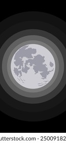 Black wallpaper with moon background vertical