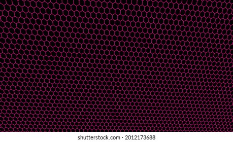 Schwarze Tapeten und rosafarbene Hexagons