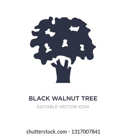 black walnut tree icon on white background. Simple element illustration from Nature concept. black walnut tree icon symbol design.