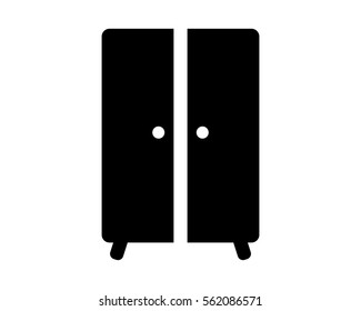 black wardrobe furniture furnishing household interior exterior home image vector icon logo