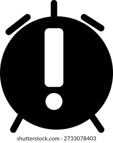 Alerta de alarme de aviso preto com ponto de exclamação