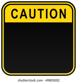 Caution Tag Template Label Symbol Sign Stock Vector (Royalty Free ...