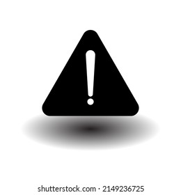 Signo de advertencia negro, gran diseño para cualquier propósito. Mensaje de alerta. Ilustración vectorial. imagen de stock. 