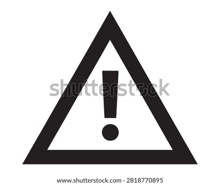 Black warning sign triangle with exclamation mark icon exclamation triangle attention notification isolated critical important alerting information announcement guidance instruction