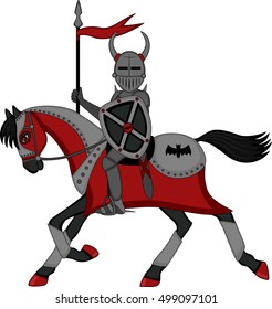 black warrior knight on a stallion