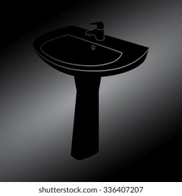 Black Washbasin icon