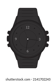 schwarze Armbanduhr-Zubehörsymbol einzeln
