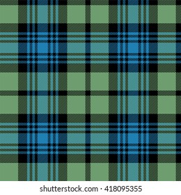 Black Watch Scottish tartan tileable vector wallpaper that repeats left, right, up and down