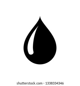 Black Water drop icon isolated on white background. Vector Illustration