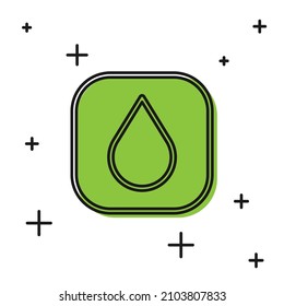 Black Water drop icon isolated on white background.  Vector