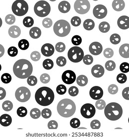 Black Water drop icon isolated seamless pattern on white background.  Vector