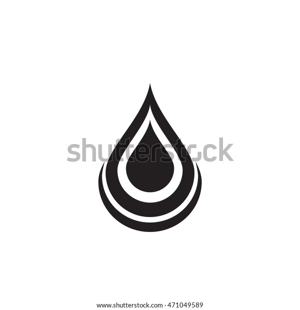 黒い水滴のアイコン 水滴の標識の水滴のベクター画像 水滴のロゴ のベクター画像素材 ロイヤリティフリー