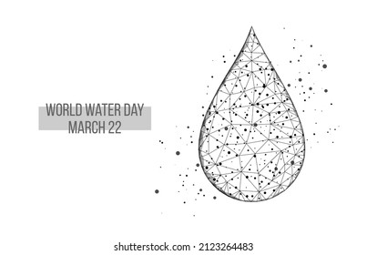 Cae agua negra. Estilo de armazón de polietileno bajo. Ciencia, biotecnología, química, concepto médico. Antecedentes abstractos. Ilustración vectorial.