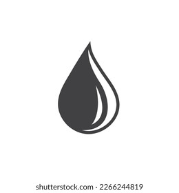black water drop vector icon element concept design template 