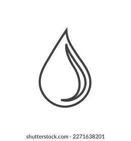 plantilla de diseño de elemento de icono de caída de agua negra 