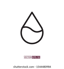 black water icon vector illustration template 
