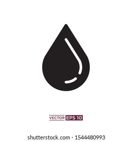 black water icon vector illustration template 
