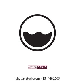 black water icon vector illustration template 