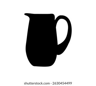 black water jug silhouette vector isolated on white 