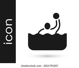 Black Water polo icon isolated on white background.  Vector