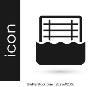 Black Water polo icon isolated on white background.  Vector