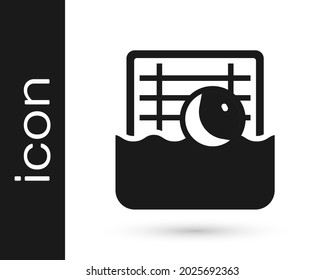 Black Water polo icon isolated on white background.  Vector